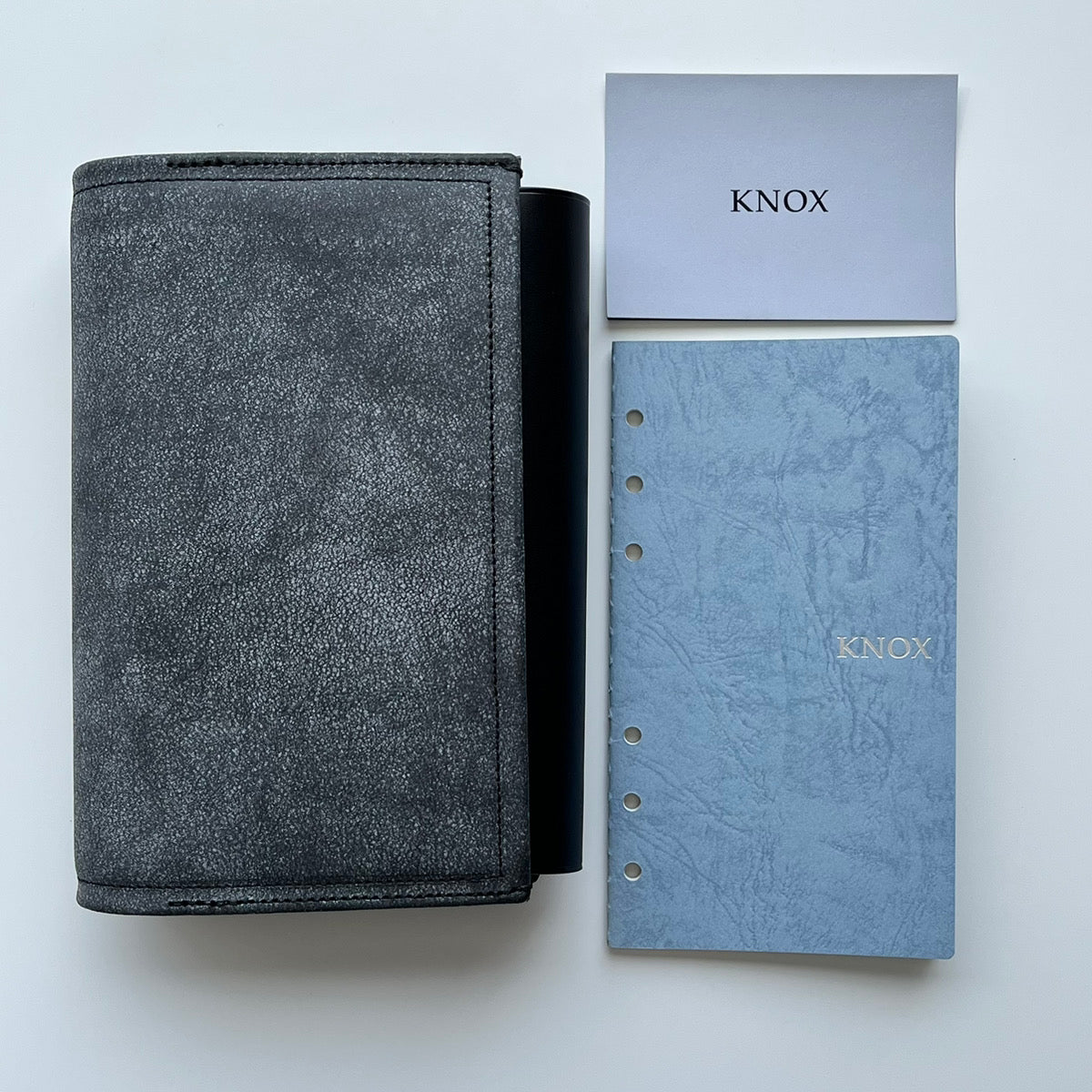 KNOX システム手帳 バイブルサイズ フラクト フラップ留めタイプ ブラック