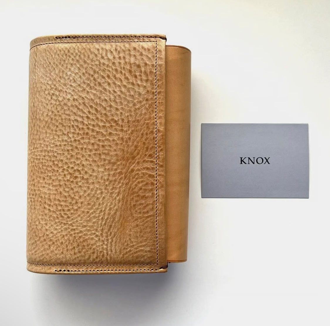 KNOX  システム手帳 バイブルサイズ フラクト フラップ留めタイプ ナチュラル